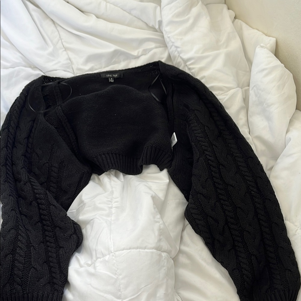 Black Cable Knit Sweater